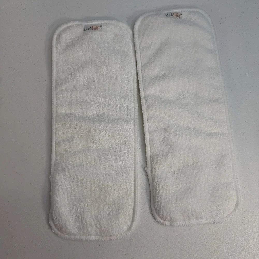 AlvaBaby Cloth Diaper With 2 Inserts Reusable Liner OS OSMF Blue NEW